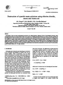 Destruction of cyanide waste solutions using chlorine dioxide, ozone