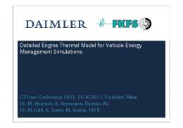 Detailed Engine Thermal Model for Vehicle Energy Management ...