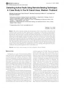 Detecting Active Faults Using Remote-Sensing Technique - ThaiScience