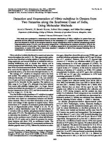 Detection and Enumeration of Vibrio vulnificus in Oysters from Two ...