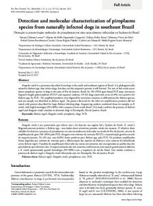 Detection and molecular characterization of piroplasms species from ...