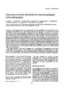 Detection of aortic dissection by transoesophageal echocardiography.