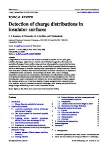 Detection of charge distributions in insulator surfaces