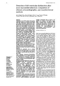 Detection of left ventricular dysfunction after acute myocardial ...