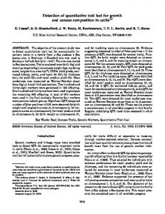 Detection of quantitative trait loci for growth and carcass composition ...