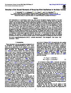 Detection of the Second Harmonic of Decay-less Kink ... - IOPscience