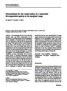 Determinants for the conservation of a vulnerable fire ... - Springer Link