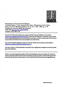 Determinants of Store-Level Price Elasticity Author(s ... - Chicago Booth