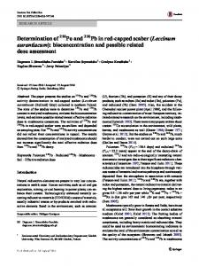 Determination of 210Po and 210Pb in red-capped ...