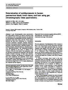 Determination of antidepressants in human ... - Springer Link