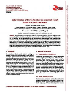 Determination of Curve Number for snowmelt-runoff floods ... - Volumes