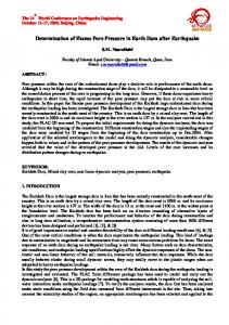 Determination of Excess Pore Pressure in Earth Dam after Earthquake