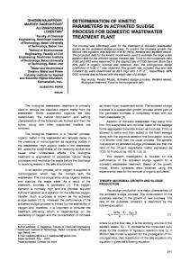 Determination of kinetic parameters in activated sludge process for ...