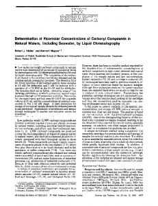 Determination of Picomolar Concentrations of Carbonyl Compounds ...