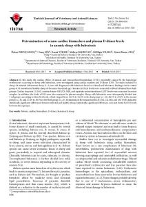 Determination of serum cardiac biomarkers and ... - Tubitak Journals