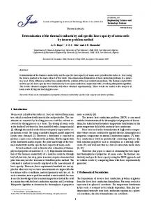 Determination of the thermal conductivity and ... - Semantic Scholar