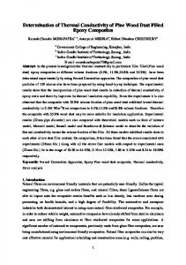 Determination of Thermal Conductivity of Pine Wood Dust ... - CiteSeerX