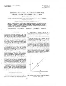 Determining Camera Parameters from the ... - Robert Haralick