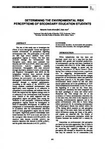 determining the environmental risk perceptions of ...