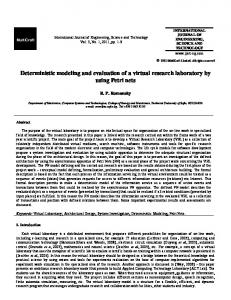 Deterministic modeling and evaluation of a virtual research laboratory