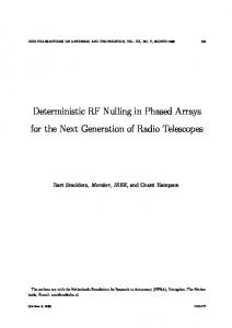 Deterministic RF Nulling in Phased Arrays for the