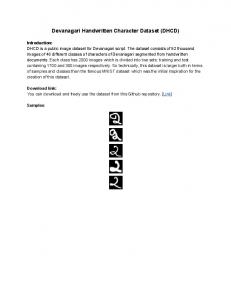 Devanagari Handwritten Character Dataset (DHCD)