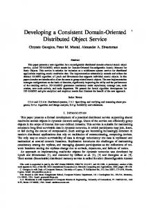 Developing a Consistent Domain-Oriented ... - Semantic Scholar