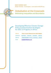 Developing Effective Climate Change Policy