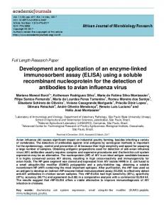 Development and application of an ELISA using ... - Academic Journals