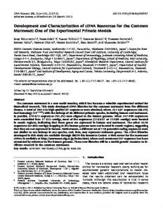 Development and Characterization of cDNA ... - Oxford Academic