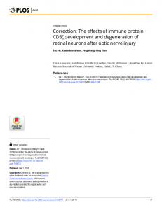 development and degeneration of retinal neurons