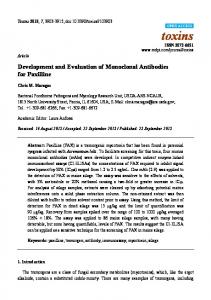 Development and Evaluation of Monoclonal ... - Semantic Scholar