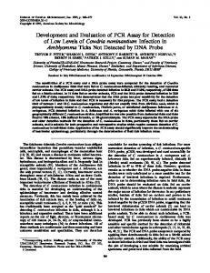 Development and Evaluation of PCR Assay for Detection of Low ...