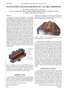 Development and Measurements of a 325 MHz RFQ - CERN