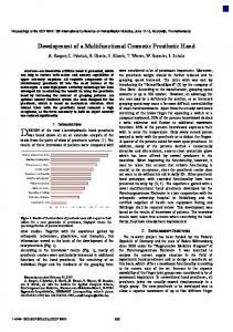 Development of a Multifunctional Cosmetic Prosthetic ...