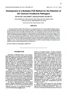 Development of a Multiplex PCR Method for the ...