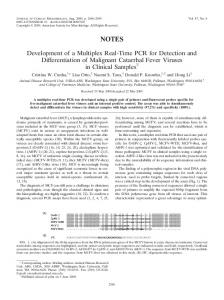 Development of a Multiplex Real-Time PCR for Detection and ...