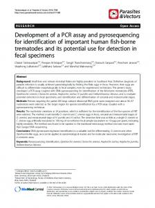 Development of a PCR assay and pyrosequencing for ... - ScienceOpen