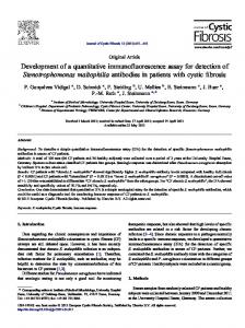 Development of a quantitative immunofluorescence assay for ...