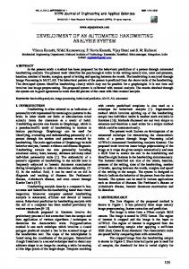 Development of an automated handwriting analysis system