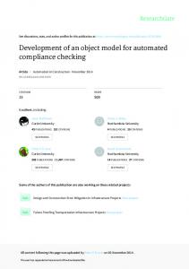 Development of an object model for automated