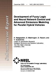 Development of Fuzzy Logic and Neural Network Control ... - CiteSeerX