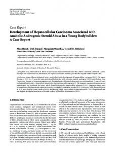 Development of Hepatocellular Carcinoma Associated with Anabolic ...