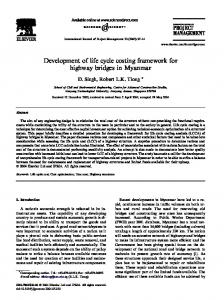 Development of life cycle costing framework for highway ... - CiteSeerX