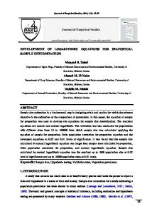 DEVELOPMENT OF LOGARITHMIC EQUATIONS