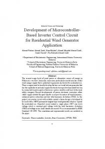 Development of Microcontroller- Based Inverter Control Circuit for