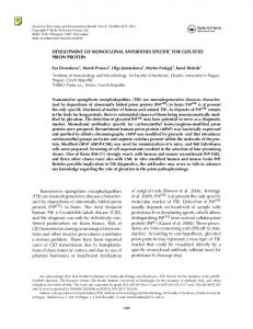 DEVELOPMENT OF MONOCLONAL ANTIBODIES