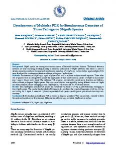 Development of Multiplex PCR for Simultaneous Detection of Three