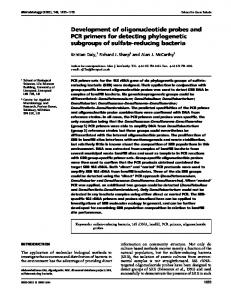 Development of oligonucleotide probes and PCR primers ... - CiteSeerX