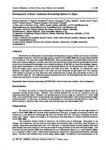 Development of Snow Avalanche Forecasting System ...